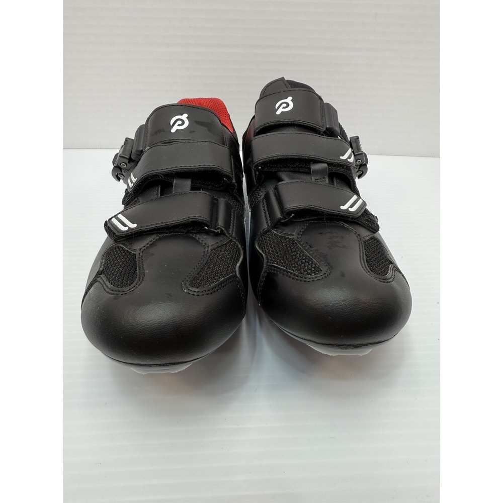 Peloton Bike Cycling Shoes Black Red‎ White Size 41 Unisex, Women 10/Men 8 Used